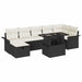 Set de canapele pentru grădină cu pernă 8 pcs Negru Rattan poli - WALTI WALTI