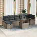 Set de canapele pentru grădină cu pernă 8 pcs Gri Rattan poli - WALTI WALTI