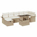 Set de canapele pentru grădină cu pernă 8 pcs Bej Rattan poli - WALTI WALTI
