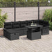 Set de canapele pentru grădină cu pernă 8 pcs Negru Rattan poli - WALTI WALTI