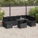 Set de canapele pentru grădină cu pernă 9 pcs Negru Rattan poli - WALTI WALTI