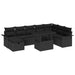 Set de canapele pentru grădină cu pernă 9 pcs Negru Rattan poli - WALTI WALTI