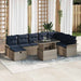 Set de canapele pentru grădină cu pernă 9 pcs Gri Rattan poli - WALTI WALTI