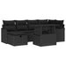 Set de canapele pentru grădină cu pernă 7 pcs Negru Rattan poli - WALTI WALTI