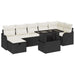 Set de canapele pentru grădină cu pernă 8 pcs Negru Rattan poli - WALTI WALTI