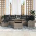 Set de canapele pentru grădină cu pernă 8 pcs Gri Rattan poli - WALTI WALTI