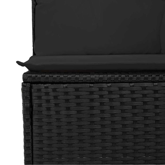Set de canapele pentru grădină cu pernă 8 pcs Negru Rattan poli - WALTI WALTI