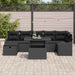 Set de canapele pentru grădină cu pernă 8 pcs Negru Rattan poli - WALTI WALTI