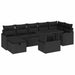 Set de canapele pentru grădină cu pernă 8 pcs Negru Rattan poli - WALTI WALTI
