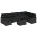 Set de canapele pentru grădină cu pernă 9 pcs Negru Rattan poli - WALTI WALTI