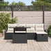 Set de canapele pentru grădină cu pernă 6 pcs Negru Rattan poli - WALTI WALTI