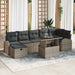 Set de canapele pentru grădină cu pernă 8 pcs Gri Rattan poli - WALTI WALTI