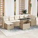 Set de canapele pentru grădină cu pernă 8 pcs Bej Rattan poli - WALTI WALTI