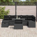 Set de canapele pentru grădină cu pernă 8 pcs Negru Rattan poli - WALTI WALTI
