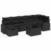 Set de canapele pentru grădină cu pernă 8 pcs Negru Rattan poli - WALTI WALTI