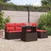 Set de canapele pentru grădină cu pernă 6 pcs Maro Rattan poli - WALTI WALTI