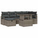 Set de canapele pentru grădină cu pernă 7 pcs Gri Rattan poli - WALTI WALTI