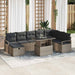 Set de canapele pentru grădină cu pernă 9 pcs Gri Rattan poli - WALTI WALTI