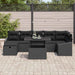 Set de canapele pentru grădină 8 pcs Negru poliratan - WALTI WALTI