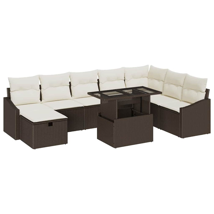 Set de canapele pentru grădină 9 pcs Maro poliratan - WALTI WALTI