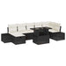 Set de canapele pentru grădină 8 pcs Negru poliratan - WALTI WALTI
