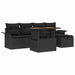 Set de canapele pentru grădină 6 pcs Negru poliratan - WALTI WALTI