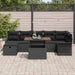 Set de canapele pentru grădină 8 pcs Negru poliratan - WALTI WALTI