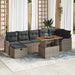 Set de canapele pentru grădină 8 pcs Gri Rattan poli - WALTI WALTI
