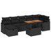 Set de canapele pentru grădină 8 pcs Negru Rattan poli - WALTI WALTI