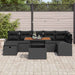 Set de canapele pentru grădină 8 pcs Negru poliratan - WALTI WALTI