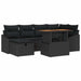 Set de canapele pentru grădină 7 pcs Negru poliratan - WALTI WALTI