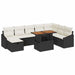 Set de canapele pentru grădină 9 pcs Negru poliratan - WALTI WALTI