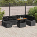 Set de canapele pentru grădină 9 pcs Negru poliratan - WALTI WALTI