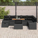 Set de canapele pentru grădină 9 pcs Negru poliratan - WALTI WALTI