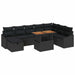 Set de canapele pentru grădină 9 pcs Negru poliratan - WALTI WALTI