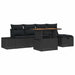 Set de canapele pentru grădină 6 pcs Negru poliratan - WALTI WALTI