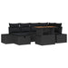 Set de canapele pentru grădină 7 pcs Negru poliratan - WALTI WALTI
