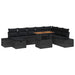 Set de canapele pentru grădină 9 pcs Negru Rattan poli - WALTI WALTI