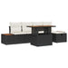 Set de canapele pentru grădină 6 pcs Negru poliratan - WALTI WALTI