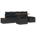 Set de canapele pentru grădină 6 pcs Negru poliratan - WALTI WALTI
