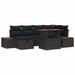 Set de canapele pentru grădină 7 pcs Negru poliratan - WALTI WALTI