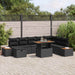Set de canapele pentru grădină 9 pcs Negru poliratan - WALTI WALTI