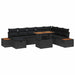 Set de canapele pentru grădină 9 pcs Negru poliratan - WALTI WALTI