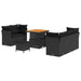 Set de canapele pentru grădină 8 pcs Negru poliratan - WALTI WALTI