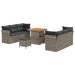Set de canapele pentru grădină 9 pcs Gri poliratan - WALTI WALTI
