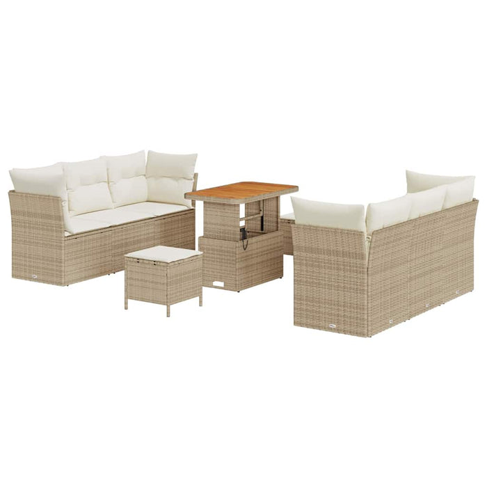 Set de canapele pentru grădină 9 pcs Bej poliratan - WALTI WALTI