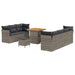 Set de canapele pentru grădină cu pernă 10 pcs Gri poliratan - WALTI WALTI