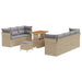 Set de canapea ieranziXL cu 10 piese cu perne bej ratan acacia - WALTI WALTI