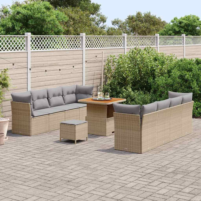 Set de canapele pentru grădină 11 pcs Bej poliratan - WALTI WALTI