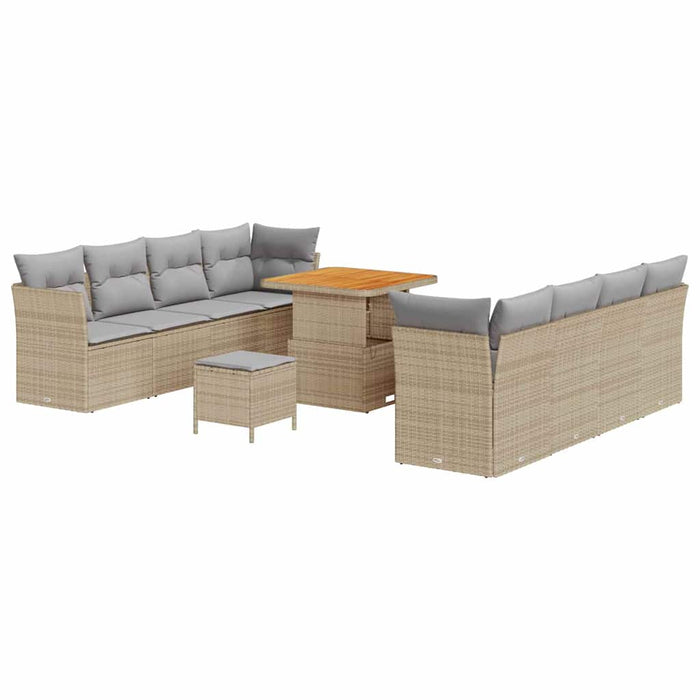 Set de canapele pentru grădină 11 pcs Bej poliratan - WALTI WALTI